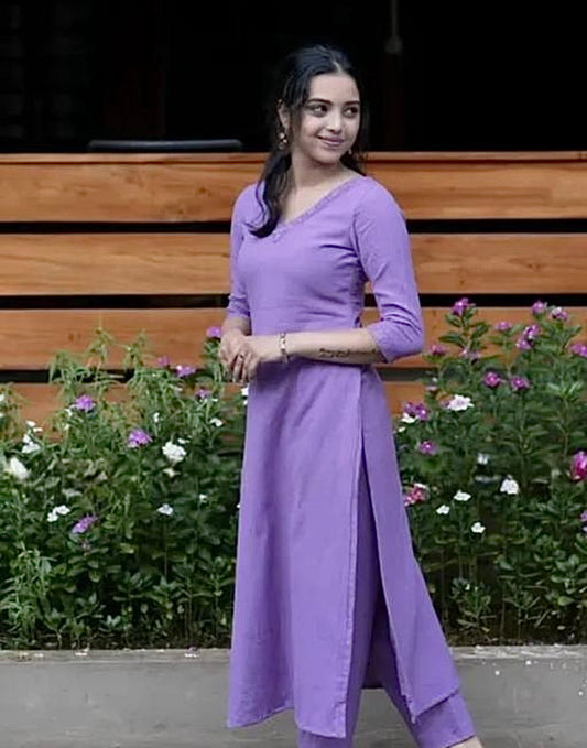 PURPLE COLOUR KURTI